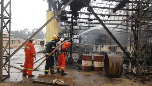 高清多圖 廣西一化工廠車間著火 濃煙似蘑菇云